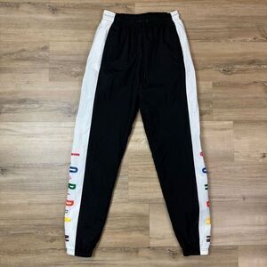 Jordan Men's S DNA Sporty Jogger Pants Black Rainbow Logo Track Stripe Swishy